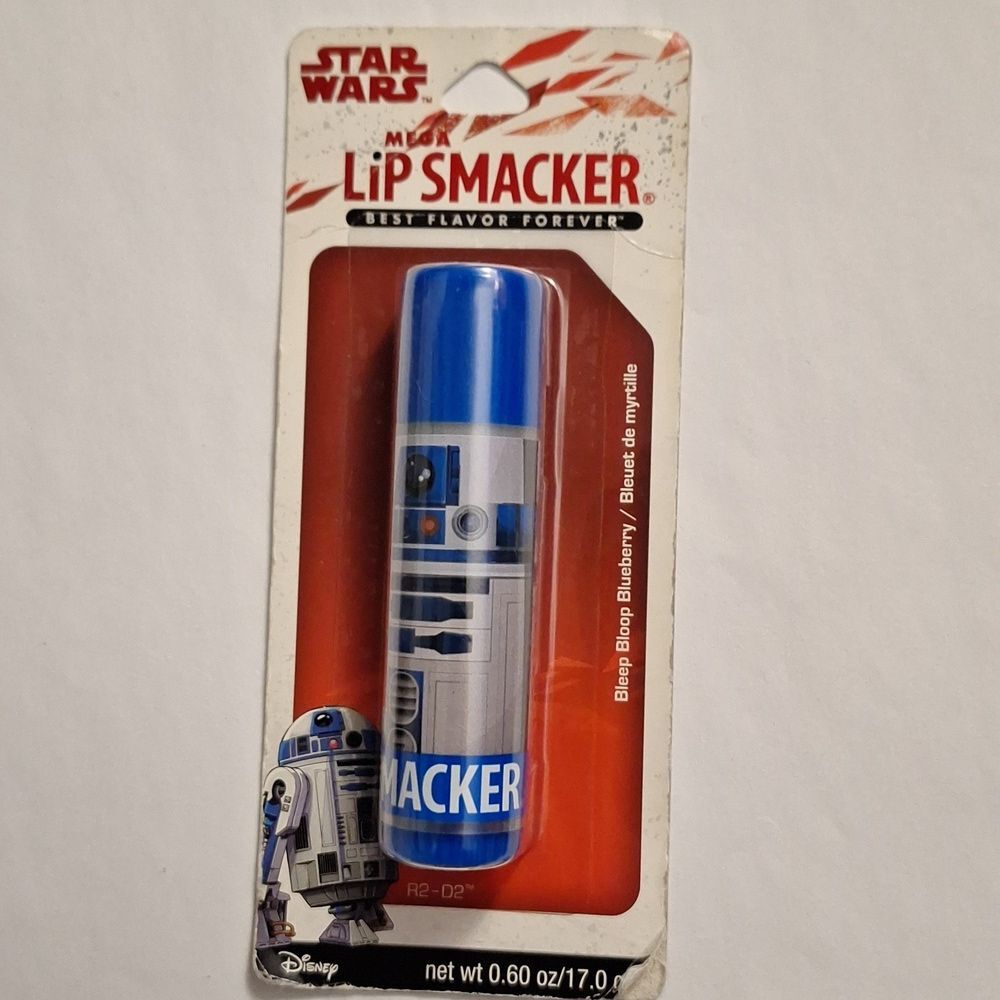 STAR wars R2-D2 bleep bloop blueberry lip smacker